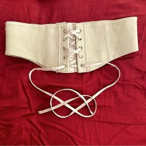 Silence + Noise pleather corset belt